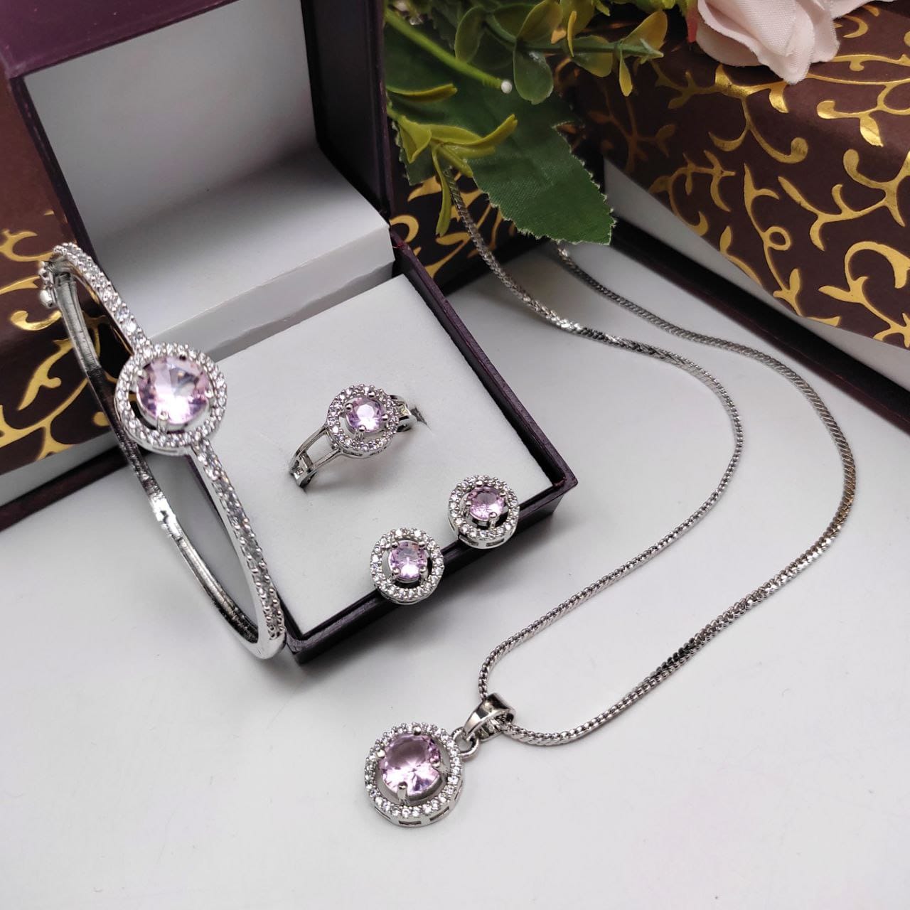 Silver-Plated Jewellery Set for Women