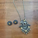 Elephant Motif Oxidised Silver Jewellery Set