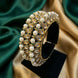 Elegant Green Pearl Kundan Bridal Bangles Set