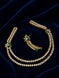 Gold & Green American Diamond Necklace Set with Earrings