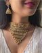 Antique Gold Plated Choker with Jhumka earrings