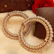 Multicolour Pearl Bridal Bangles with Gold Plated Finish