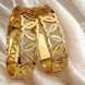 Elegant Golden Heart Cutout Crystal Bracelet for Women & Girls