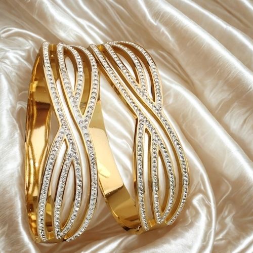 Elegant Golden Infinity Crystal Bracelets for Women & Girls