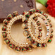 Festive Rajwadi Gold Plated Bangles with Red & Green Enamel Work