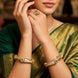Gold-Tone White Meenakari Rajwada Bangles