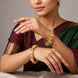 Gold-Tone Pastel Stone Designer Bangles