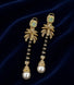 Gold Green Sabyasachi Inspired Designer Pearl Drop Earrings