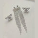 Elegant Silver Butterfly Dangler Earrings for Women