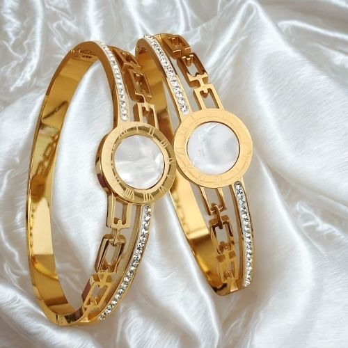 Golden Chain Crystal Dial Bracelets for Women & Girls