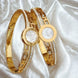 Golden Chain Crystal Dial Bracelets for Women & Girls