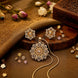 Golden Crystal Square Pendant Set