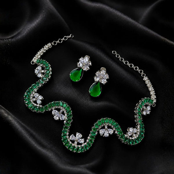 Emerald Green Statement Necklace Set
