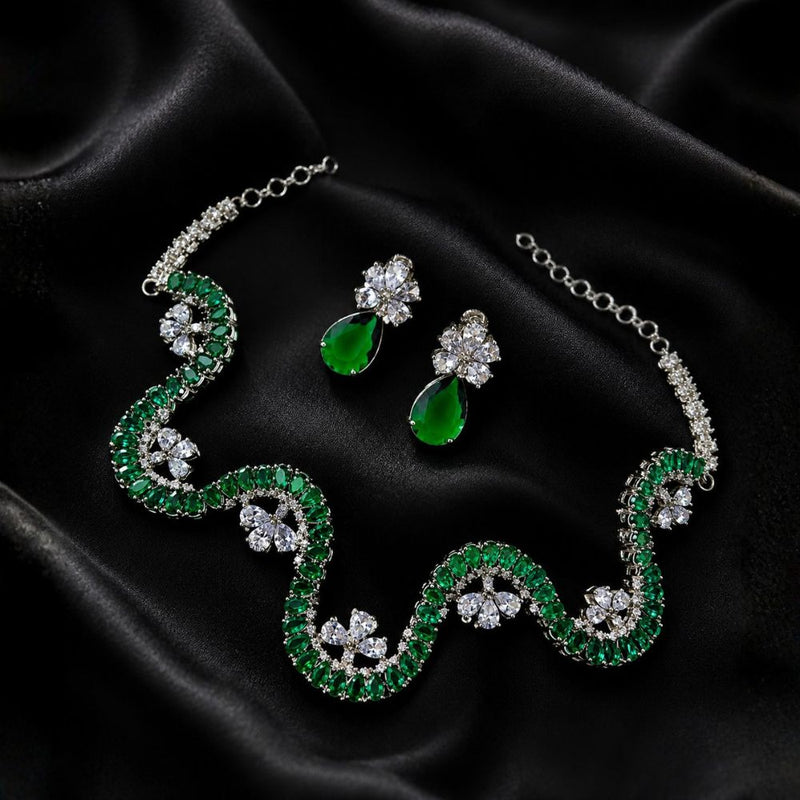 Emerald Green Statement Necklace Set