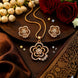 Golden Floral Crystal Pendant Set