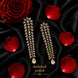 Mehendi Polish Party Wear Long Earrings