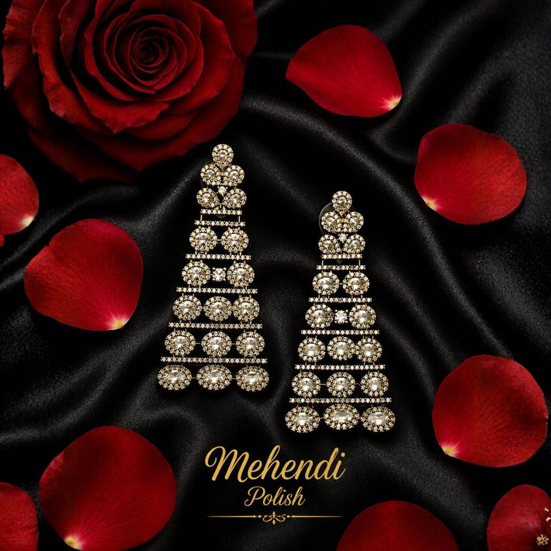 Mehendi Polish Designer Statement Earrings