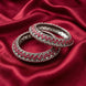 Red Oxidised Stone Antique Bangles Set for Women
